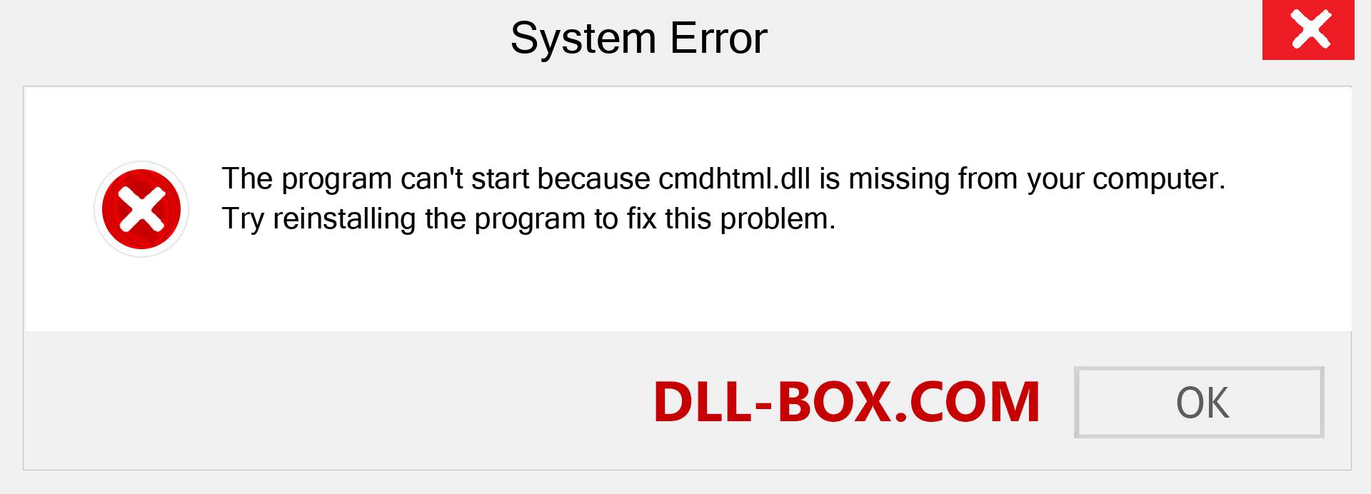  cmdhtml.dll file is missing?. Download for Windows 7, 8, 10 - Fix  cmdhtml dll Missing Error on Windows, photos, images